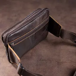 Чоловіча шкіряна сумка на пояс Vintage 20х13х3 см sum0014990 - мініатюра 4