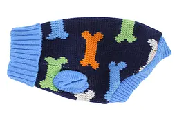 Светр для собак та котів EcoToys Bones S синій з кісточками A: 19 см B: 26 см C: 16 см 6986 - мініатюра 5