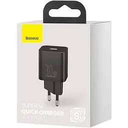 Зарядний пристрій Baseus Super Silicone PD 30W (1Type-C) black (CCSUP-J01) - мініатюра 4