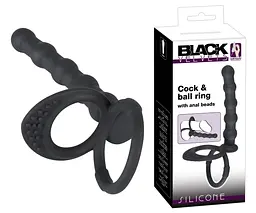 Насадка для підвійного проникнення Black Velvets Cock & Ball ring Black Velvets 42-05335560000 88966 - мініатюра 1