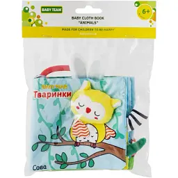 Іграшка-книжка Baby Team Тваринки текстильна (8722) - мініатюра 2