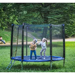 Батут SJ 4.5ft (140см) синій з зовнішньою сіткою - мініатюра 4