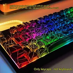 Набір кейкапів Spider Web PBT Cherry Profile 130 клавіш, Чорний - мініатюра 4