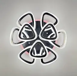 Світлодіона LED люстра на 6+3 ріжки трикутної форми | Арт. A 2502/6+3 RGB CH | Line F - мініатюра 2