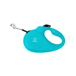 Повідець-рулетка Collar для собак, розмір M, 25 кг, 5 м, світловідбивна стрічка, блакитний - мініатюра 2
