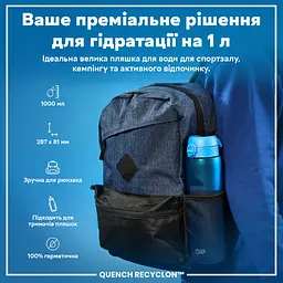 Спортивна пляшка Ion8 Quench Recyclon BPA Free, 1 л - синій - мініатюра 2