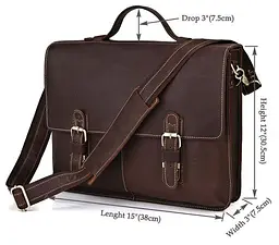 Чоловічий шкіряний портфель Vintage 38х30,5х7,5 см sum0012730 - мініатюра 3