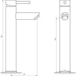 Змішувач для умивальника Globus Lux Alpen SBT1-201-BB (21153) - мініатюра 5
