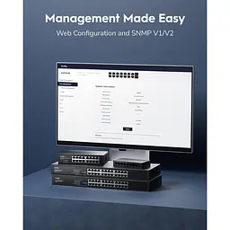 Комутатор Cudy GS1016E 16-Port Gigabit Easy-Managed Switch (GS1016E) - мініатюра 8