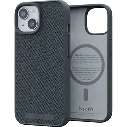 Чехол-накладка Njord Fabric MagSafe Case Dark Grey для iPhone 15