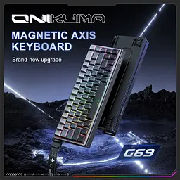 Клавіатура Onikuma ігрова бездротова RGB підсвітка Bluetooth та USB адаптер 2.4GHz для ПК та ноутбука Сірий - мініатюра 3