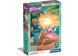 Пазл Clementoni Незвичайний герой на пляжі, Стіч, Disney (Disney Stitch Puzzle - 500 pcs.), 500 ел. (35547)