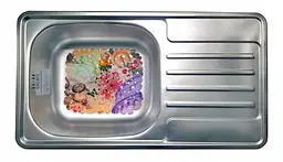 Кухонна мийка Romzha Milana Satin RO48493, Сірий - мініатюра 2