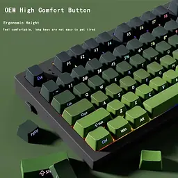 Набір кейкапів PBT Green Gradient (130+) / OEM-профіль, Зелений - мініатюра 4