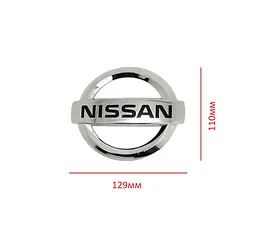 Емблема Nissan Хром 129х110 мм (4 направляючі) 628891JA0A - мініатюра 2