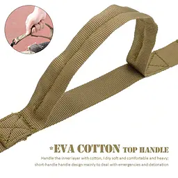 Повідець для собак Harness 100-150см, банджі-повідець з двома ручками, коричневий - мініатюра 4