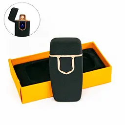 Спіральна електрозапальничка на подарунок Lighter USB 712 чорна матова сенсорна запальничка з ЮСБ зарядкою - мініатюра 2