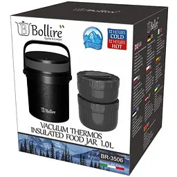 Термос Bollire BR-3506 харчовий 1 л чорний (BR-3506) - мініатюра 2