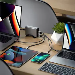 Мережевий зарядний пристрій Satechi 165 W USB-C 4-Port PD GaN Charger Space Gray (ST-UC165GM-EU) - мініатюра 7