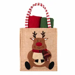 Подарунковий набір рушничків в мішечку Ardesto Christmas Deer 38х63см, 2шт, 100% бавовна, червоний pbe0050362 - мініатюра 2