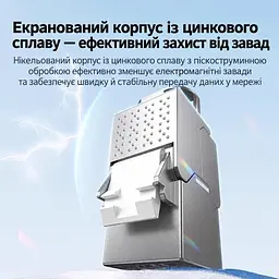 Экранированный сетевой модуль Keystone UGREEN NW309 гнездо RJ45 Cat 6A до 10 Гбит/с монтаж без инструмента для забивки жил прямое исполнение 180° разводка T568A/B серебристый с белыми деталями и золотистыми контактами (35997) - миниатюра 6