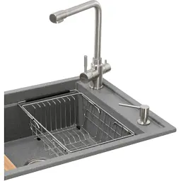 Мийка кухонна GRANADO Optimal Estella grafito (+ змішувач Badalona LUX inox + дозатор Redondo inox + кошик+дошка) (ksg0209) - мініатюра 2