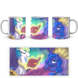 Кухоль GeekLand My little pony Мій маленький поні Селестія Луна MLP 16 330 мл білий - мініатюра 4