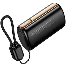 Портативний ЗП Power Bank Hoco Q50 Victory PD20W with cable 10000 mAh Black - мініатюра 6