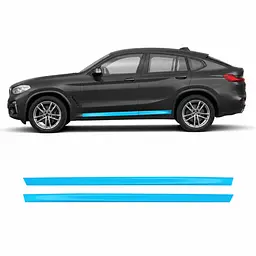 Антигравійна захисна бронеплівка за лекалами для BMW X4 G02 2018-2021 - нижня зона кузова та пороги