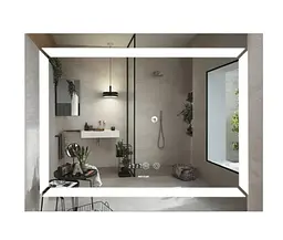 Дзеркало Mixxus Light MR01-90x70 (годинник, LED-підсвічування, антизапотівання) (MI5999) - мініатюра 1