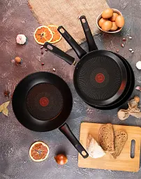 Сковорода універсальна Tefal Ultimate 28 см Titanium 3Х (G2680672), з тришаровим титановим антипригарним покриттям Titanium 3Х - мініатюра 8