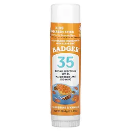 Сонцезахисні засоби Kids Sunscreen Stick SPF 35 18.4 г Badger vit0004906
