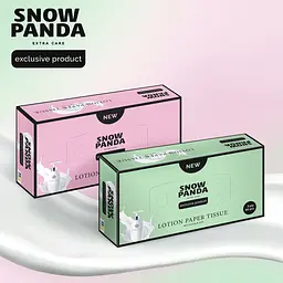 Серветки паперові Сніжна панда Extra Care Lotion з  лосьйоном в асортименті 90 шт. - мініатюра 4