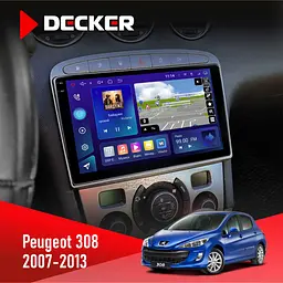 Штатная магнитола Peugeot 308 2007-2013 Silver Decker D9-009 4x64, DSP, 4G, 2k Decker (НФ-00008366)