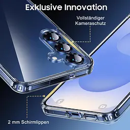 Прозорий чохол UniqueMe 5-в-1 для Samsung Galaxy S25 із повним захистом - мініатюра 3