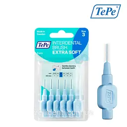 Міжзубна щітка TePe Extra Soft синя (0.6 мм), 6 шт - мініатюра 2