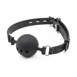 Силіконовий кляп для BDSM Чорний K0765-1
