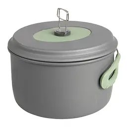 Набір посуду Bo-Camp Explorer XL 4 Pieces Hard Anodized Grey/Green (2200249), Сірий - мініатюра 3