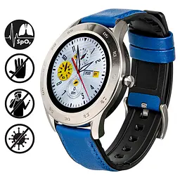 Смарт-годинник Gelius Pro GP-L3 (URBAN WAVE 2020) (IP68) Silver/Dark Blue - мініатюра 2