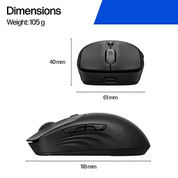 Мишка HP 700 Rechargeable Wireless/Bluetooth Black (AZ7B0AA) - мініатюра 3