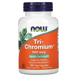 Вітаміни та мінерали NOW Tri-Chromium 500 mcg, 180 вегакапсул