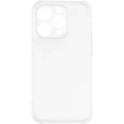 Силіконовий протиударний чохол Case панель Case + скло 9Н на Iphone 15 Pro із захистом камери прозорий (515152) - мініатюра 5