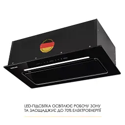 Витяжка повновбудована WEILOR LUMINA WBG 65 BLACK - мініатюра 7