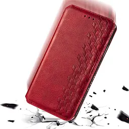 Шкіряний чохол-книжка Getman Cubic PU для Xiaomi Mi 10T/Mi 10T Pro Червоний - мініатюра 5