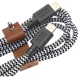 Кабель USB-C to USB-C Native Union Belt Cable Zebra 1.2 м (BELT-C-ZEB-2-NP) - мініатюра 3