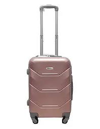 Валіза маленька S ABS-пластик Milano bag 147M 55×38×23см 45л Рожеве золото