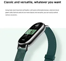 Ремінець для фітнес-браслета Xiaomi Smart Band 8 Checker Strap зелений BHR7295CN - мініатюра 5