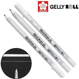 Ручка гелева Sakura Біла Gelly Roll - мініатюра 2
