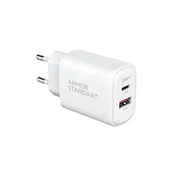 Мережевий зарядний пристрій ArmorStandart Poweraze 25W GaN Type-C + USB-A White (ARM87067) - мініатюра 4