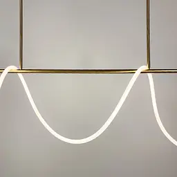 Латунна видовжена люстра ELISION з гнучкою LED стрічкою 150 см | Арт. JU 22L-1500 AB | Line F - мініатюра 5